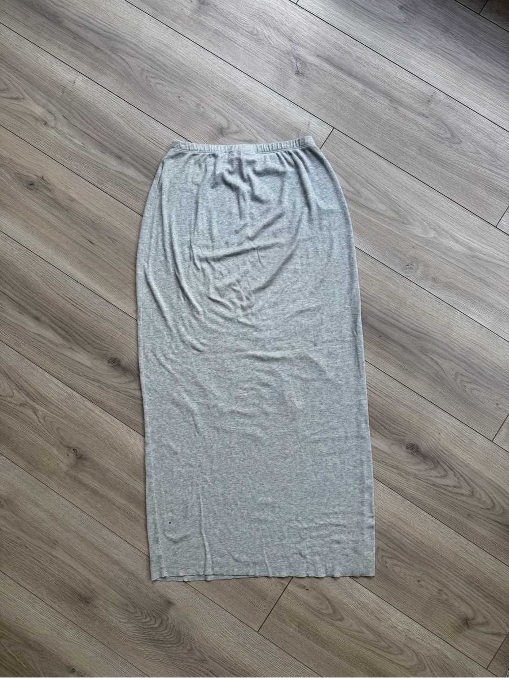 Aritzia Soft Light Heather Gray Maxi Skirt